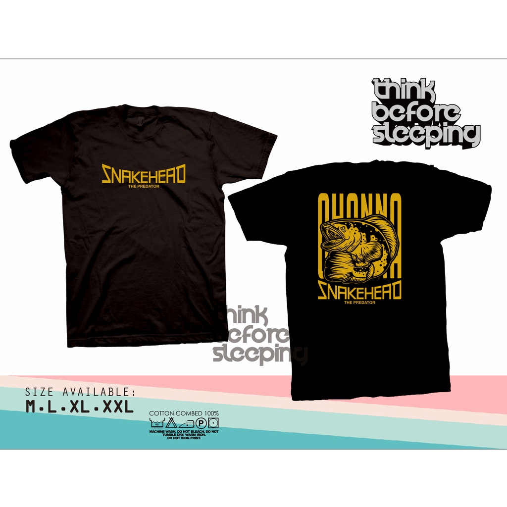 Kaos Baju Snakehead The Predator Ikan Channa Toman Kaos Ikan Predator - DEMIGOD.ID