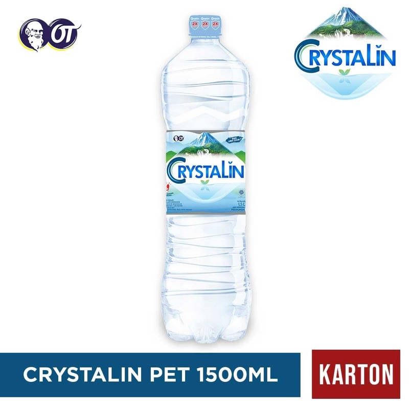 Crystalline Crystalin botol jumbo 1500ml isi 12 kemasan dus