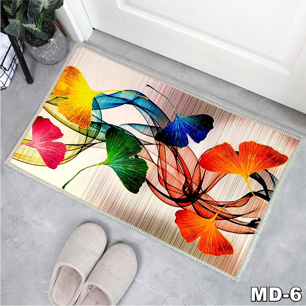 Alas Kaki Lantai Keset Dapur 2 in 1 Kitchen Floor Mat Set Karpet Alas Lantai Rumah Kamar Dapur Matras Anti Slip Kain Lap - WORLDHOME