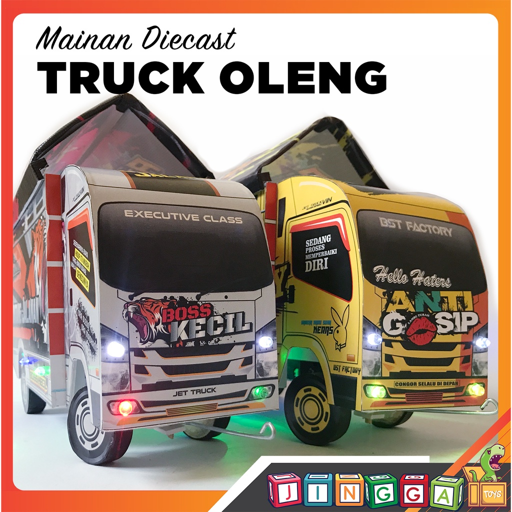 MINIATUR TRUK OLENG ASLI WAHYU ABADI MAINAN DIECAST MOBIL MOBILAN TRUCK OLNG OLING TERPAL ANTI GOSIP