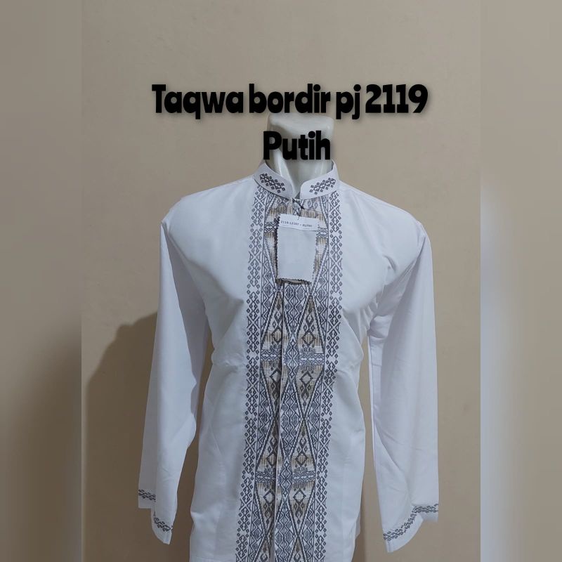 Baju Koko / Taqwo Bordir Benhill Lengan Panjang