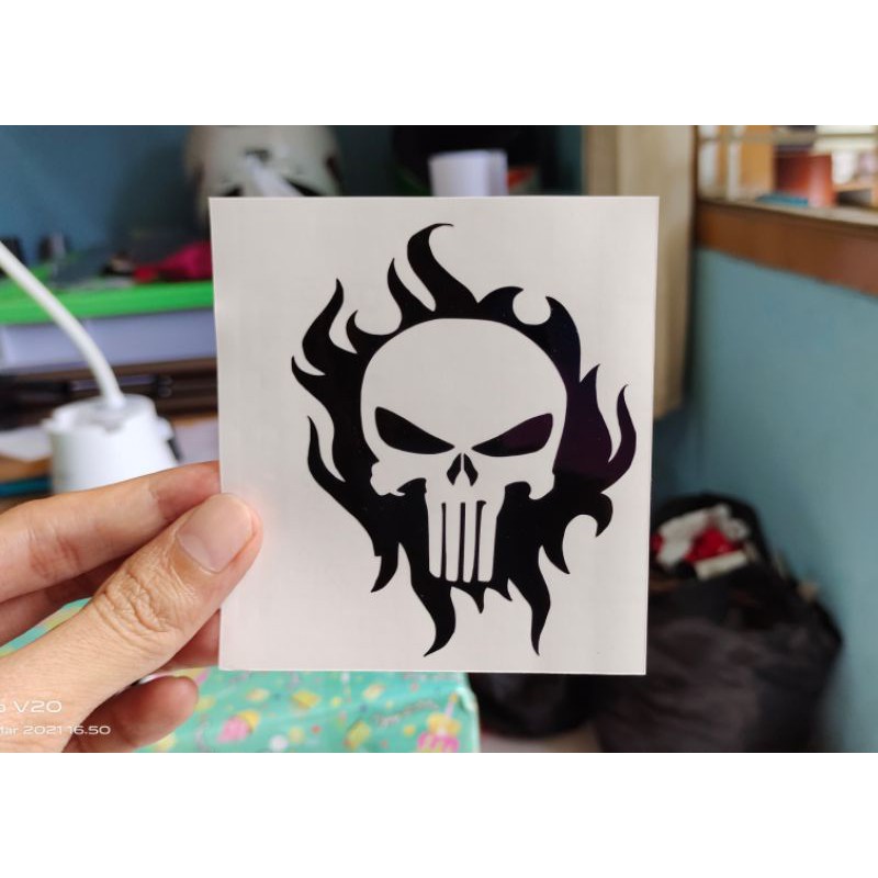 

stiker punisher custom cutting stiker murah