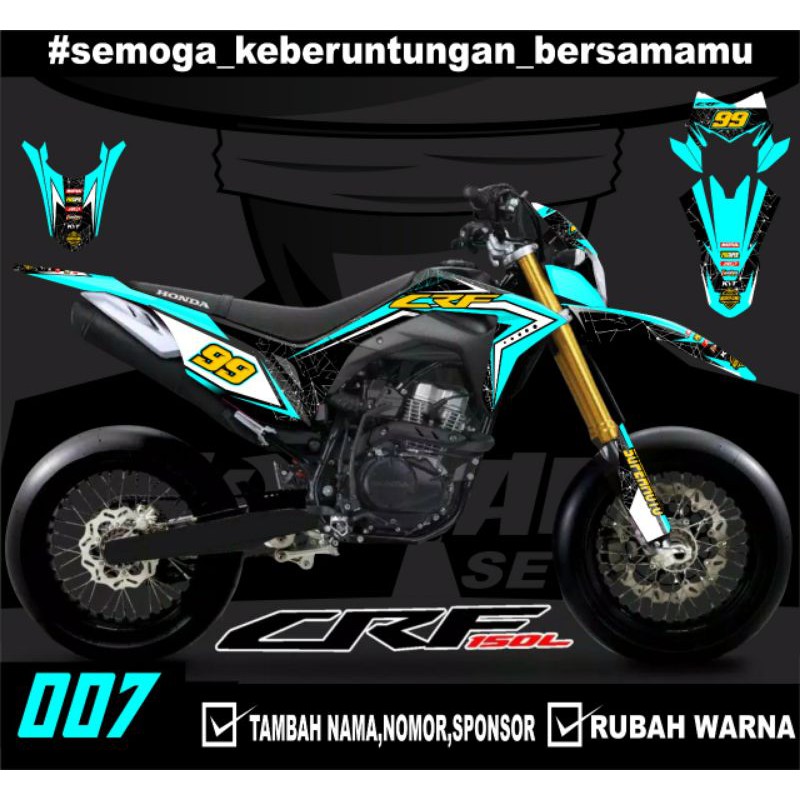 Sticker setiker stiker decal CRF 150 L- (a007) minimalis Fullbody-Dekal stiker CRF 150 L Trail