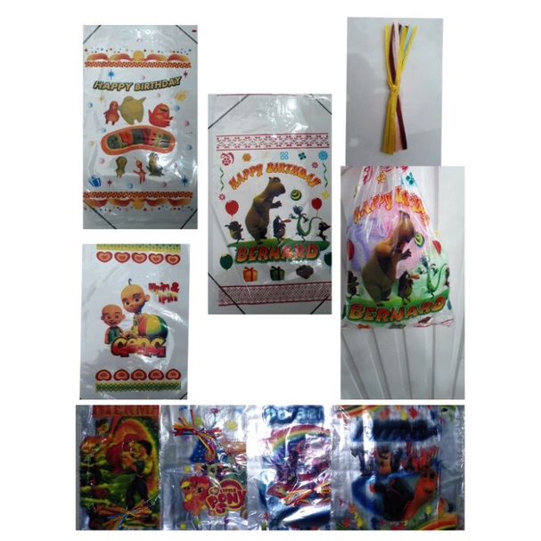 {isi 25} besar, Plastik Snack Ulang Tahun isi 25, plastik ultah, plastik ciki, uk. 23x40 (besar,tipi