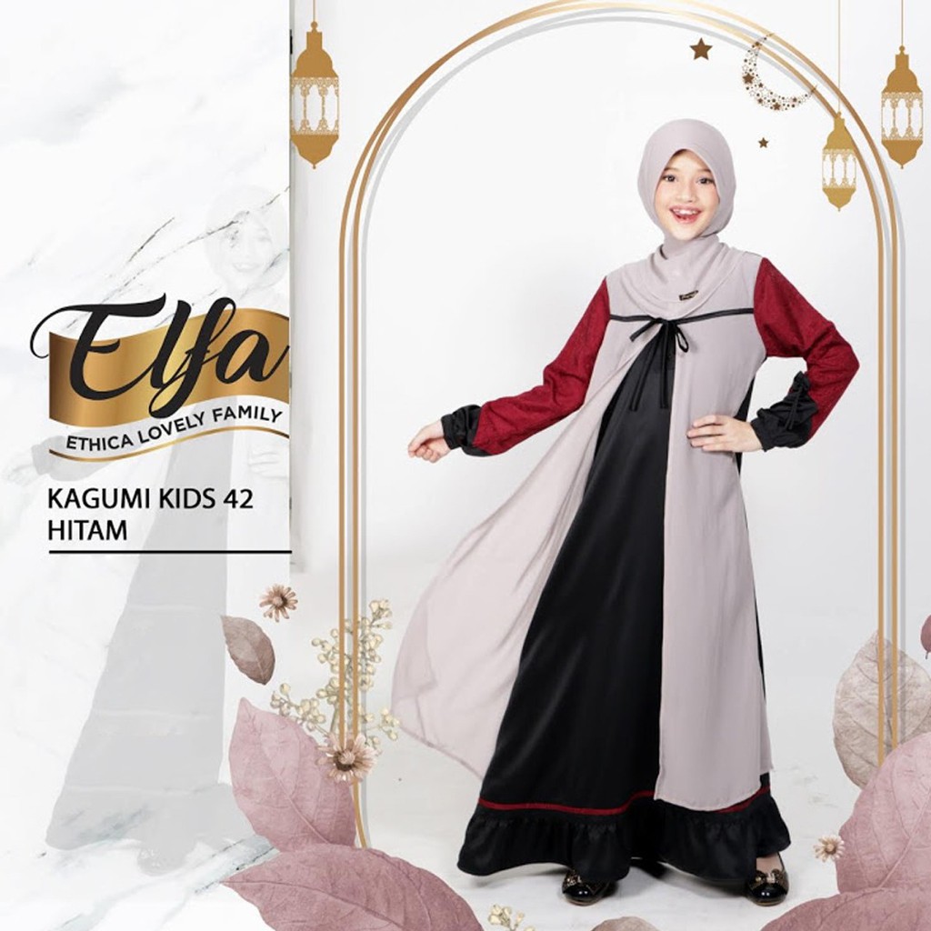 Gamis Anak Ethica Kagumi Kids 42 Hitam