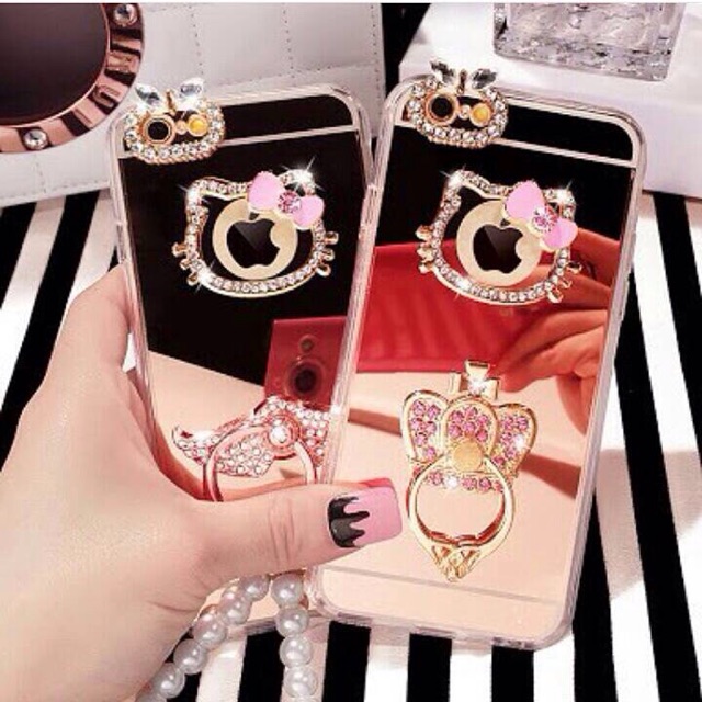 case jelly blink swarovsky mewah mirror iring hk hello kitty j2 j3 j7