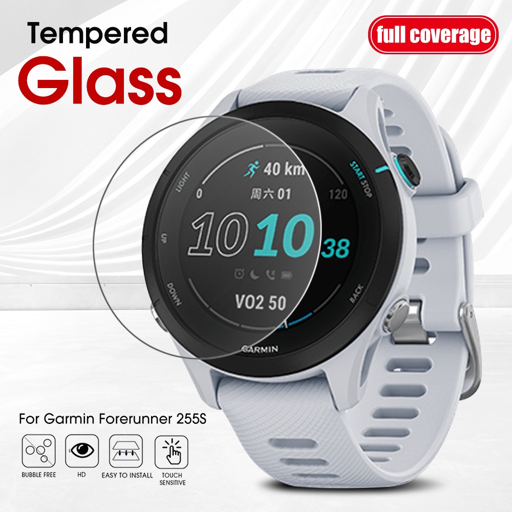 1pc Pelindung Layar Tempered Glass 9H Anti Gores Untuk Smartwatch Garmin Forerunner 255S