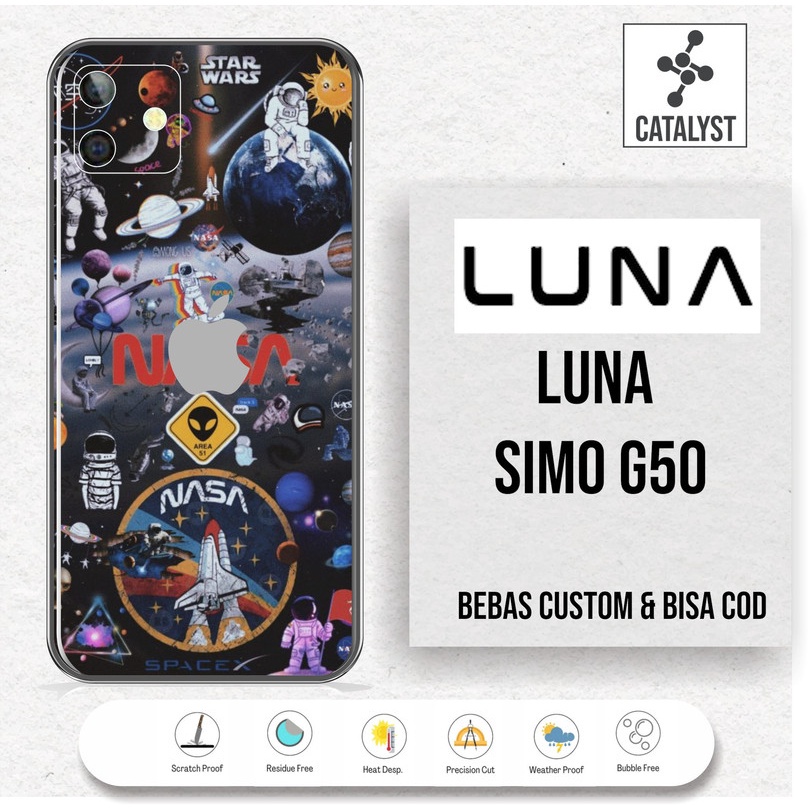 (Buy 1 Get 2) Garskin Skin LUNA SIMO G50 - KODE -9JFS Bisa Custom - Sticker Case