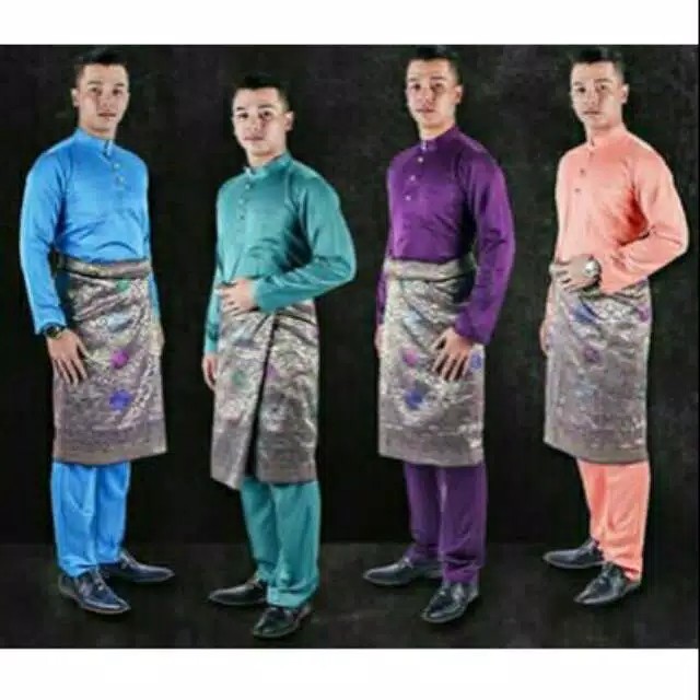 Setelan baju muslim adat melayu pria telok belanga Baju melayu koko pria adat fashion muslim ------