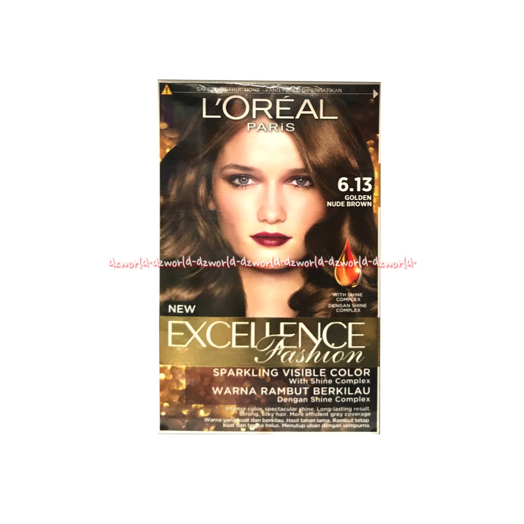 L'oreal New Excellence Fashion 6.13 Golden Nude Brown Pewarna Rambut Cat Rambut Loreal