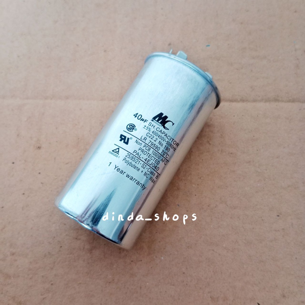 KAPASITOR AC / CAPACITOR AC 40 MIKRO / 40 uF (MERK MC)