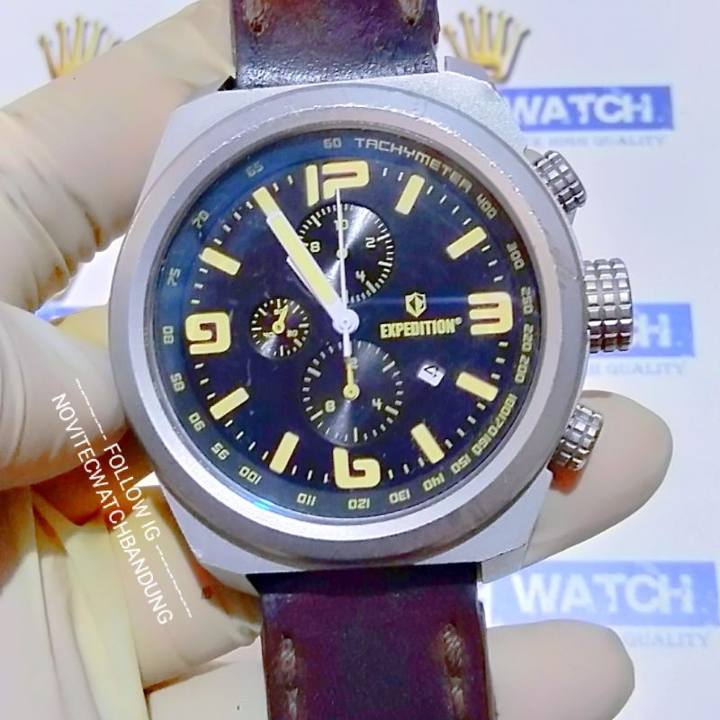 expedition second E6356M chronograph cal mov't YM92 pria preloved jam tangan bekas berkualitas