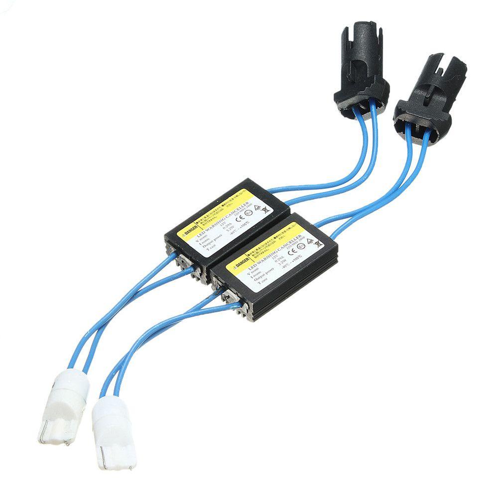 Quinton 2pcs Suku Cadang Motor Bohlam Lampu Depan LED Untuk Resistor Beban Decoder T10 W5W