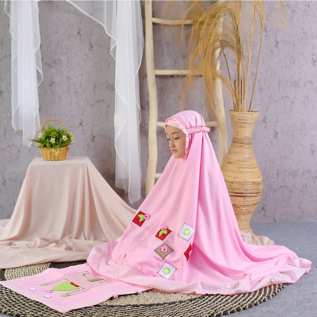 Mukena Anak Tas Sajadah Salur Katun mikro Premium Terbaru Termurah