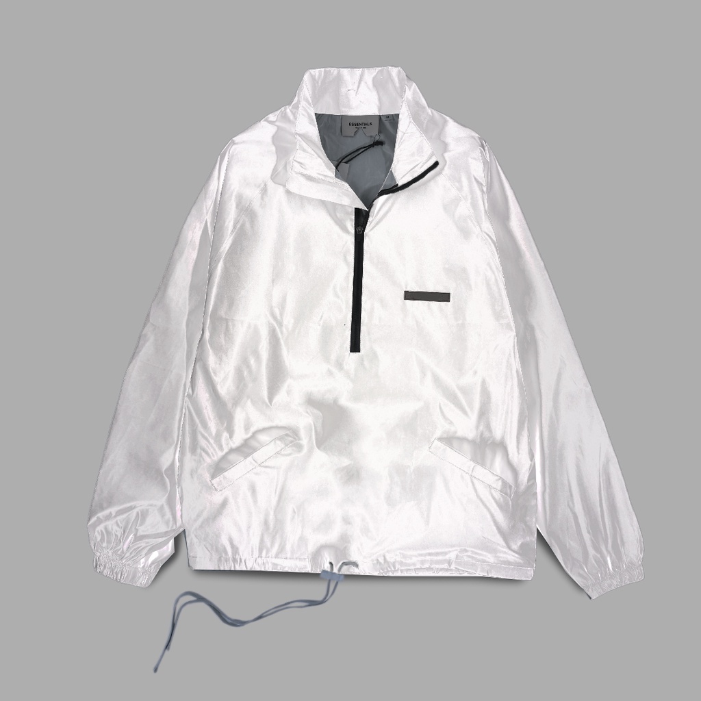 FOG Essentials Half Zip Track Jacket Silver Reflective