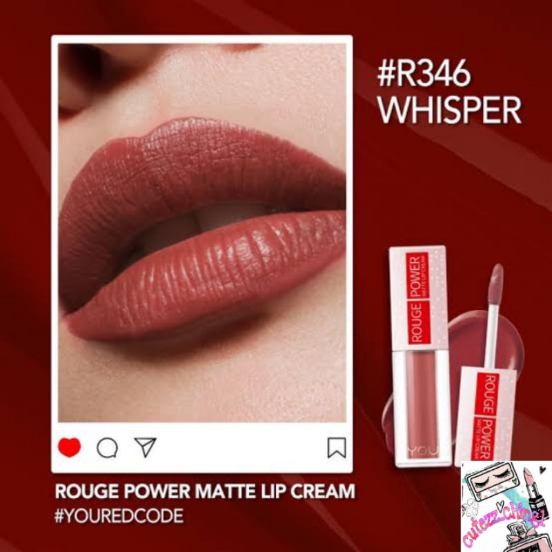 ☃️Cutezz_Ching1☃️YOU Rouge Power Matte Lip Cream