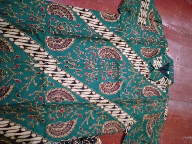 Soko Aji Hijau Kemeja Batik Pria Full Furing Katun Sragenan
