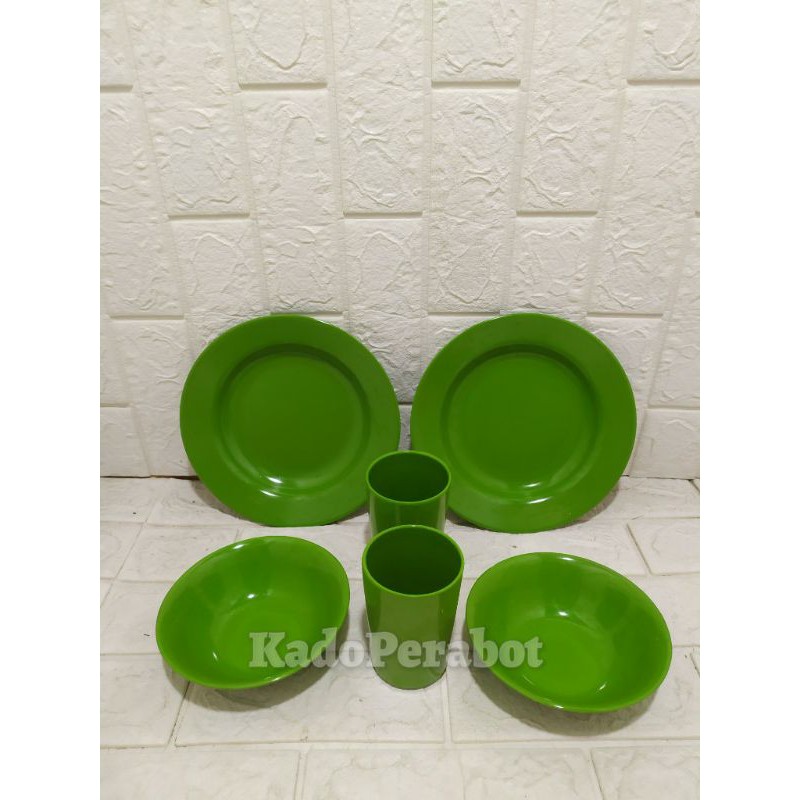 Mangkok gelas set A13 - piring cantik set - piring makan rumah makan set