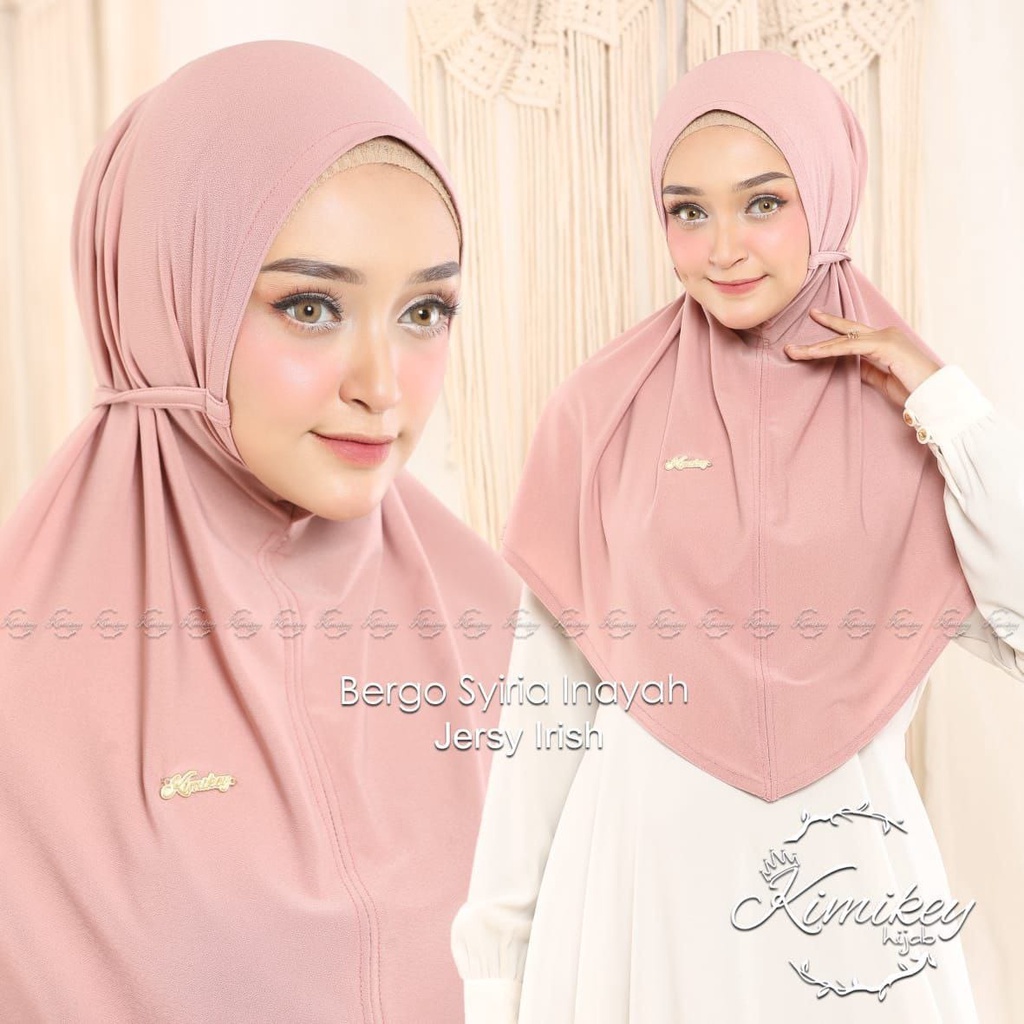 Kimikey Inayah Bergo Jersey Irish Daily Hijab Instant Nisadkc