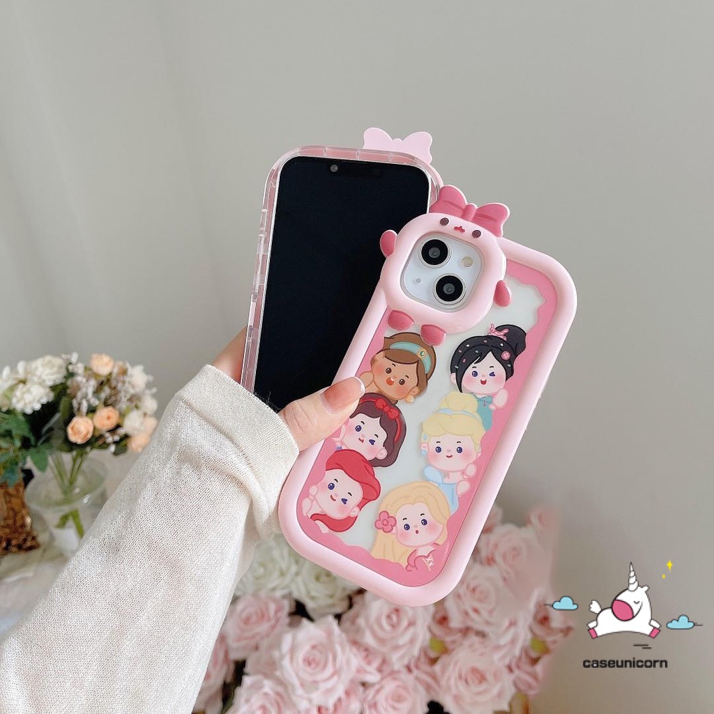 Soft Case Motif Kartun Disney Princess Untuk iPhone XR 11 13 12 14 Pro MAX 7 8 Plus 6 6S 14 Plus X XS MAX SE