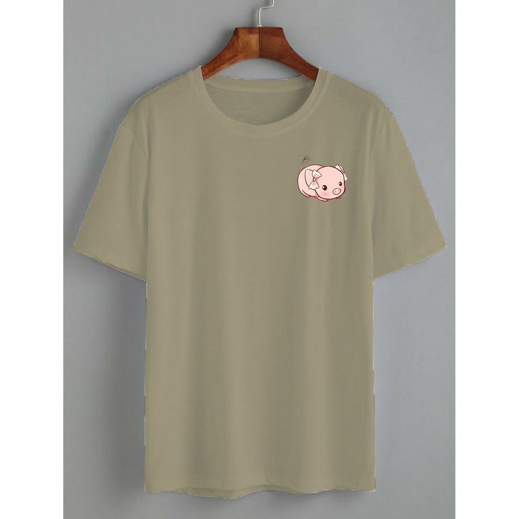 kaos pig cute / kaos KARAKTER/ kaos wanita / KATUN 24S