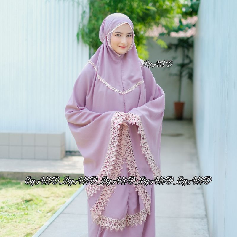 mukena dewasa renda zipper mewah SAMANTHA Series