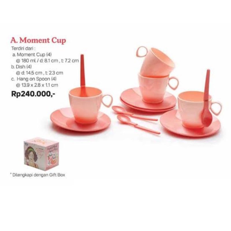 Moment Cup Tupperware / Cangkir Tupperware (4) / gelas kopi/ gelas teh tupperware