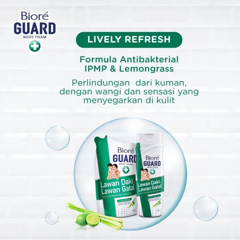 Biore Body Foam Sabun Mandi Cair Refill 400 ml - Lively Refresh