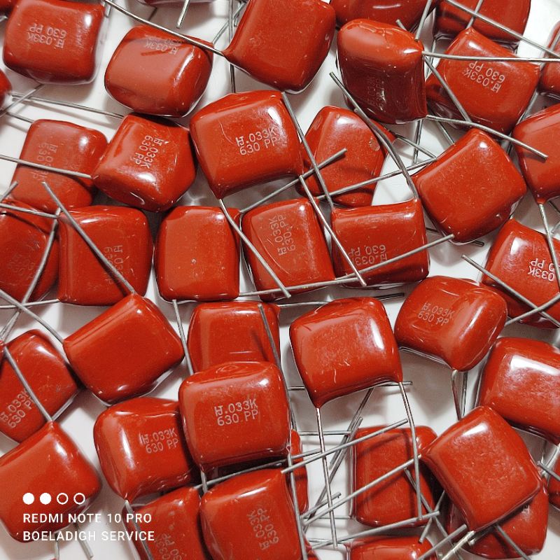 6 Pcs Capacitor 333 630V 33nF 33n 0.033uF .033uF u033 Milar Kapasitor Mylar