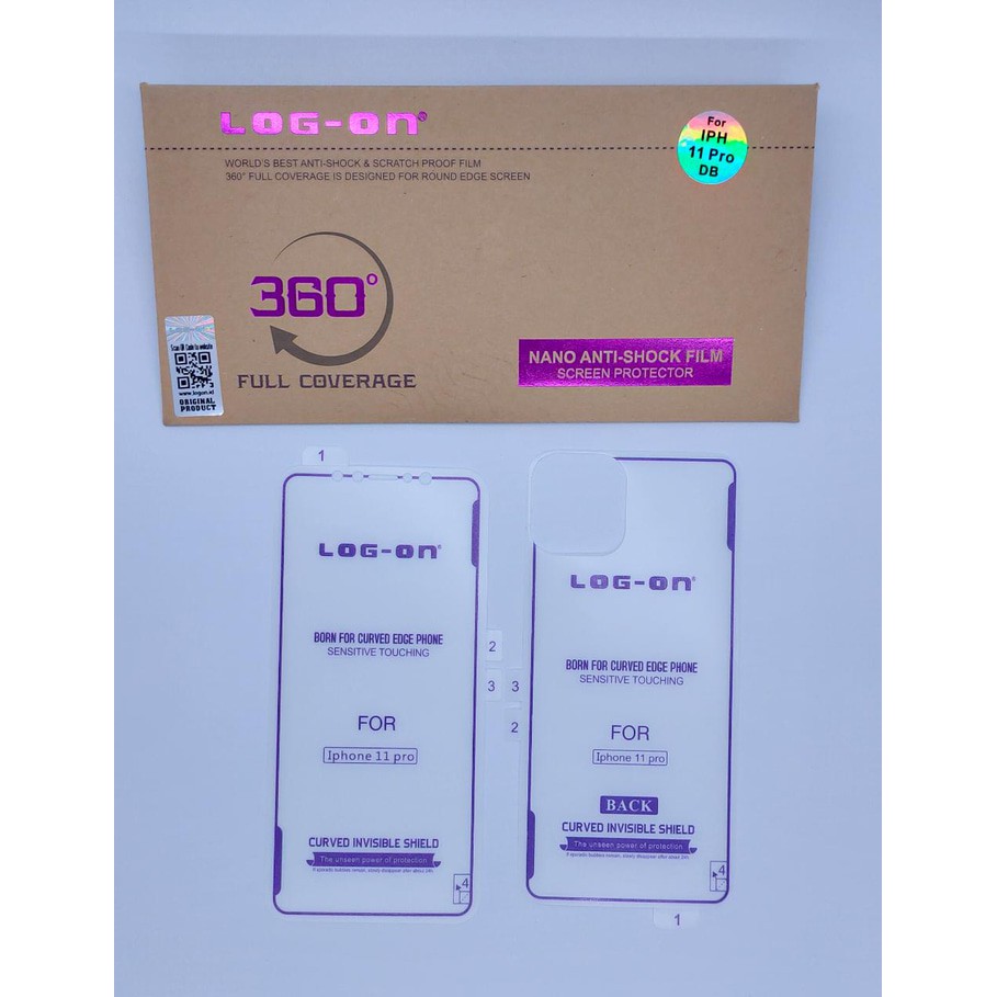 ANTISHOCK LOGON IPHONE 11 PRO SCREEN PROTECTOR DEPAN&amp;BELAKANG
