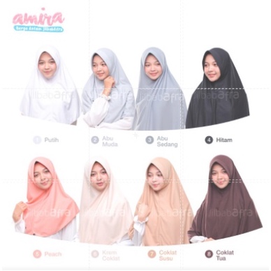 Jilbab Afra Amira Warna Baru - Jilbab Arfa Bergo Pet Antem - Hijab Instan Bahan Kaos, Adem, Lembut &amp; Nyaman