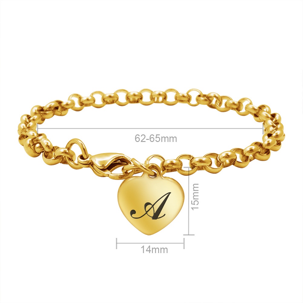 Hu Hu Hu Hu Hu Alat Bantu Pasang Kacamata♡ Gelang Bangle Wanita Dengan Liontin Bentuk Hati Motif Ukir Huruf A Untuk Pesta