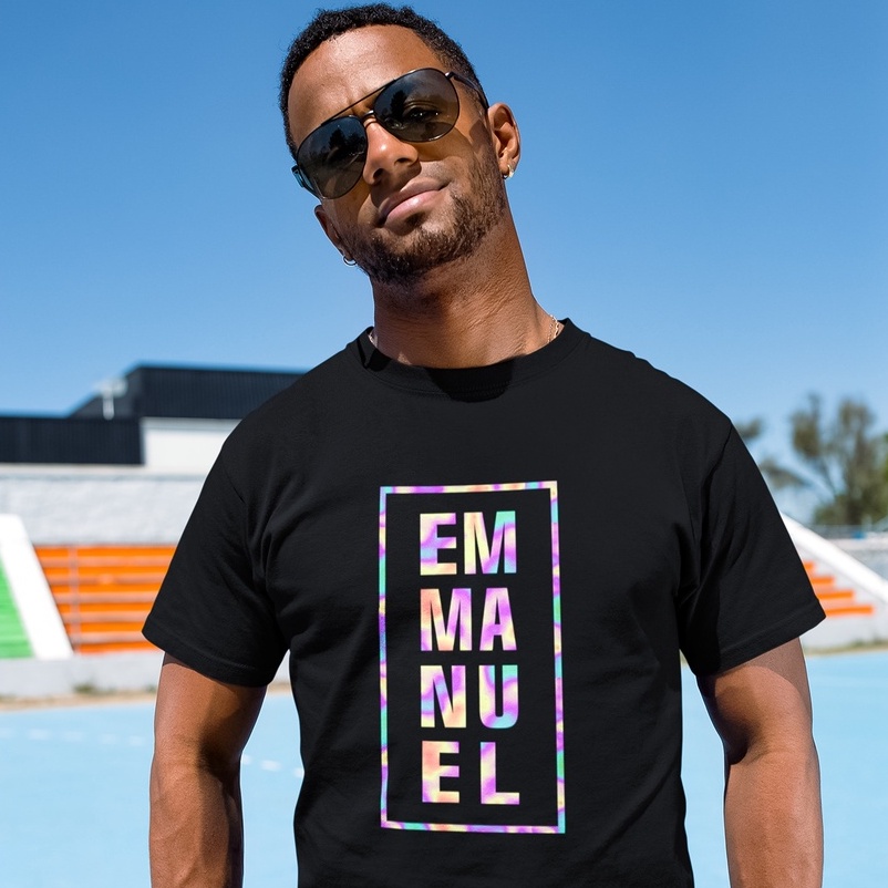 Kaos Rohani Kristen Emmanuel Square | Jeslov Merch | Christian Apparel