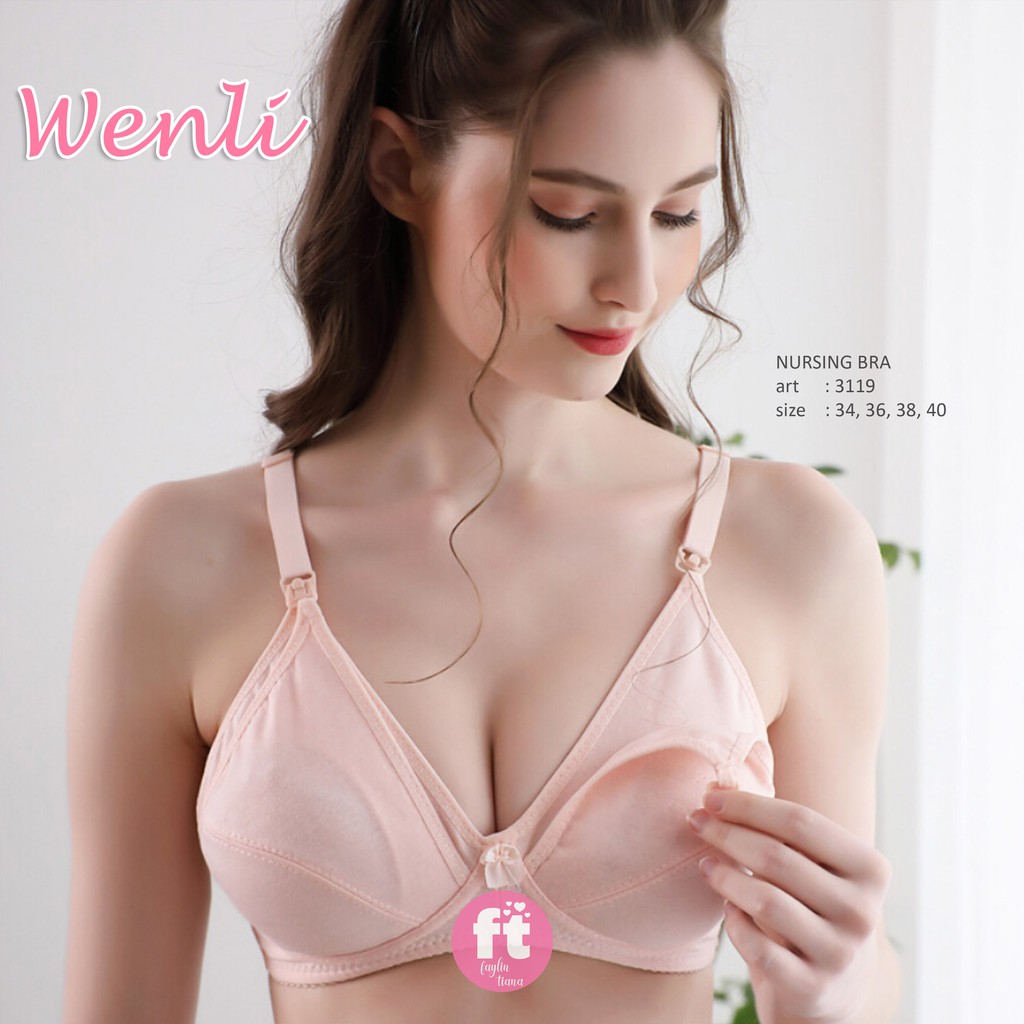 WENLI | BRA Menyusui Tanpa Busa / Tanpa Kawat / Bahan Katun / art Wen 3119