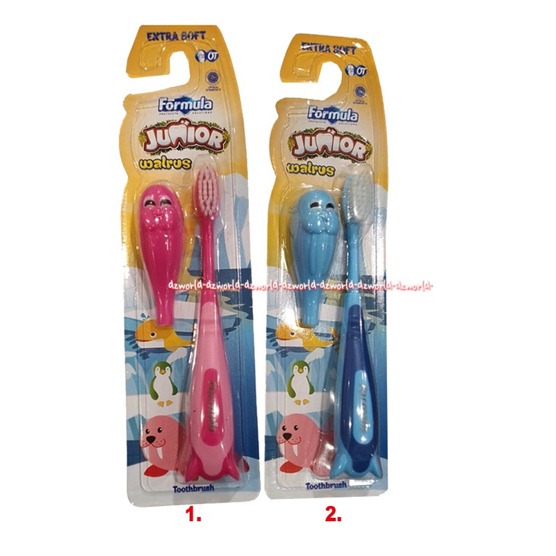 Formula Walrus Sikat Gigi Anak Dengan Tutup Sikat Gigi Junior Toothbrush For Kids Tooth Brush Sikatgigi Anak Anak Dengan Tutup