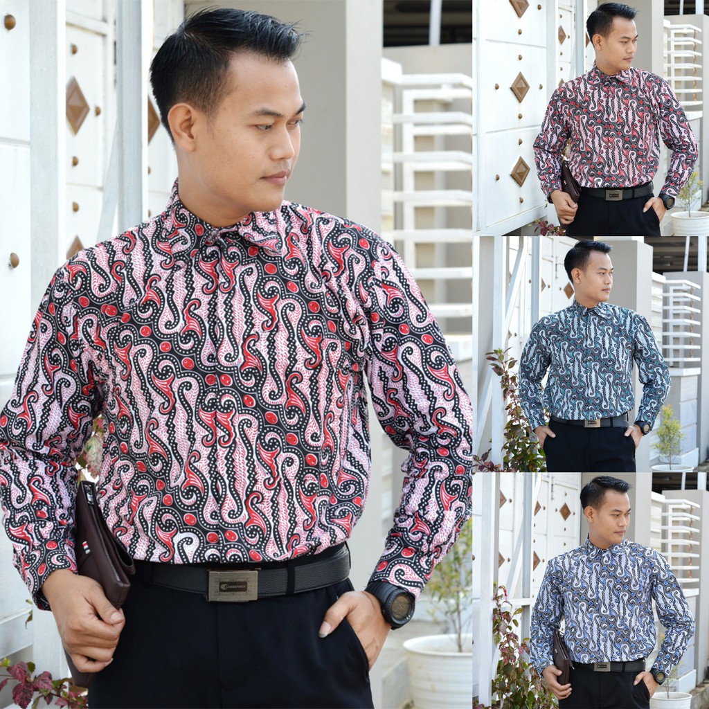 trolistore grosir baju  batik pria  cowok  seragam  batik 