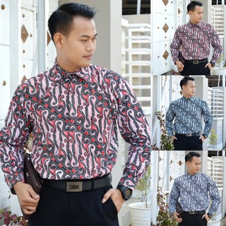 trolistore grosir baju  batik  pria cowok seragam batik  