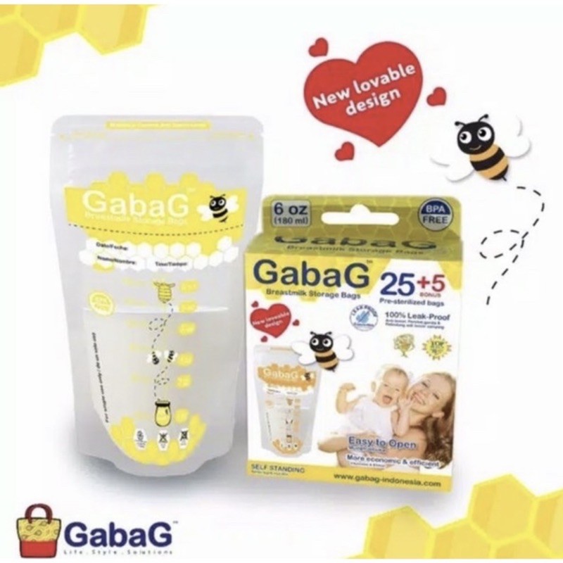 TERMURAHKantong asi ecer murah breastmilk storage bag merk GABAG BEE size 180ml double zip lock
