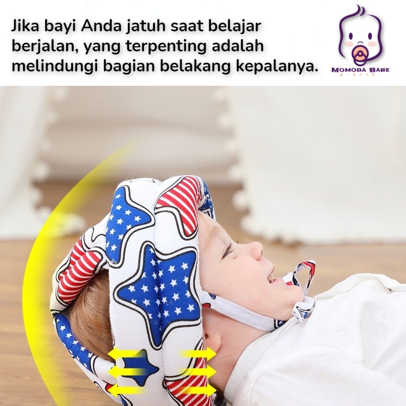 MOMO Topi Pelindung Kepala Bayi Anti Bentur Lucu Baby Head Protector Helm Pelindung Kepala Bayi Topi Anak