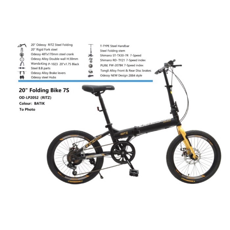 Sepeda Lipat Odessy Ritz 16 20 inch Shimano Original not lunox Garansi SNI Bisa Kredit cicilan cicil-5