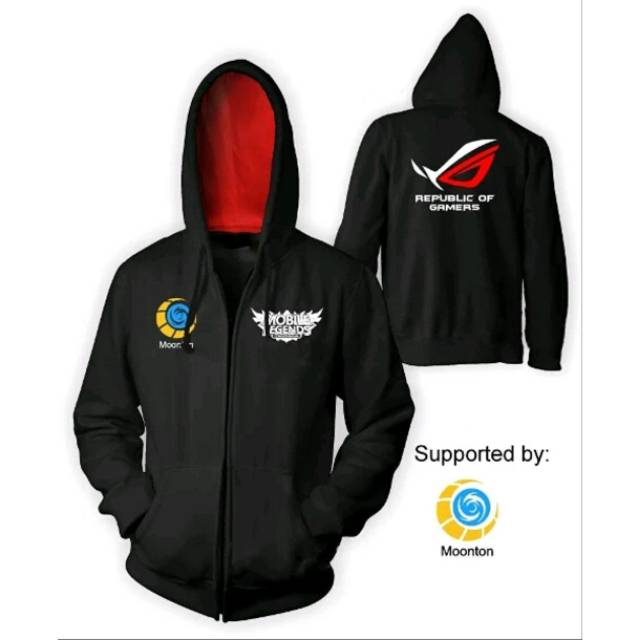 Jaket gamers mobil lagends ROG