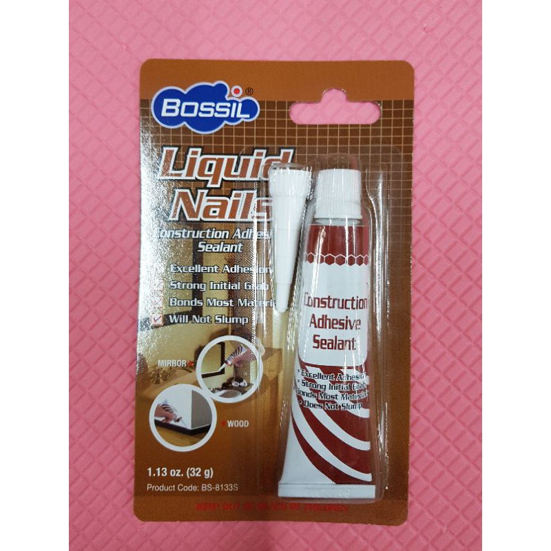 BOSSIL Liquid Nails 32g Bossil Construction Adhesives Sealant 32 gram