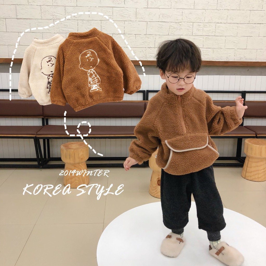 Sweater Korea Tebal Hangat Anak Laki Laki Perempuan Gambar Kartun