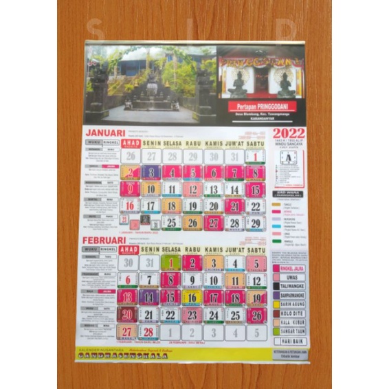 

Kalender jawa Candrasengkala 2022 kejawen Kalender Dinding