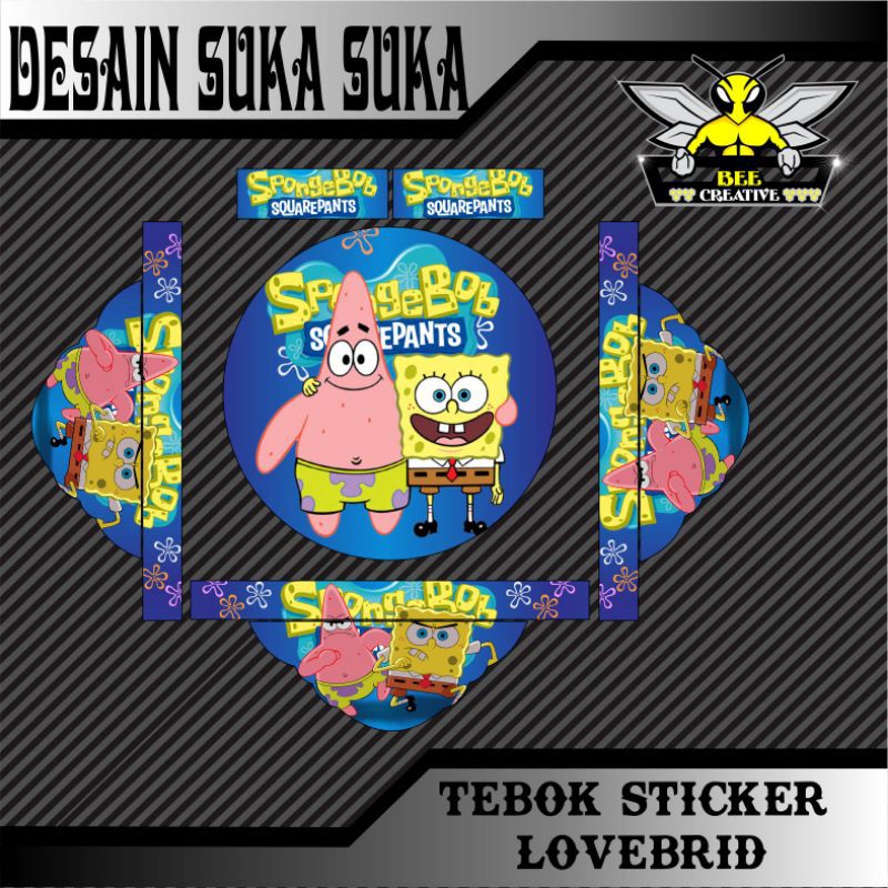 stiker tebok lovebird / decal tebok lovebird / stiker sangkar lovebird / sticker tebok lovebird / st