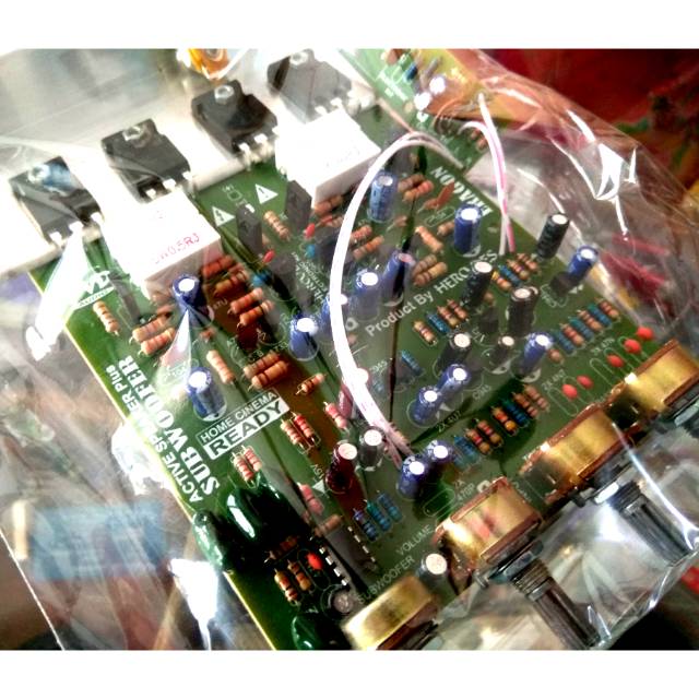 Kit power amplifier 150 watt stereo tone control mic subwoofer