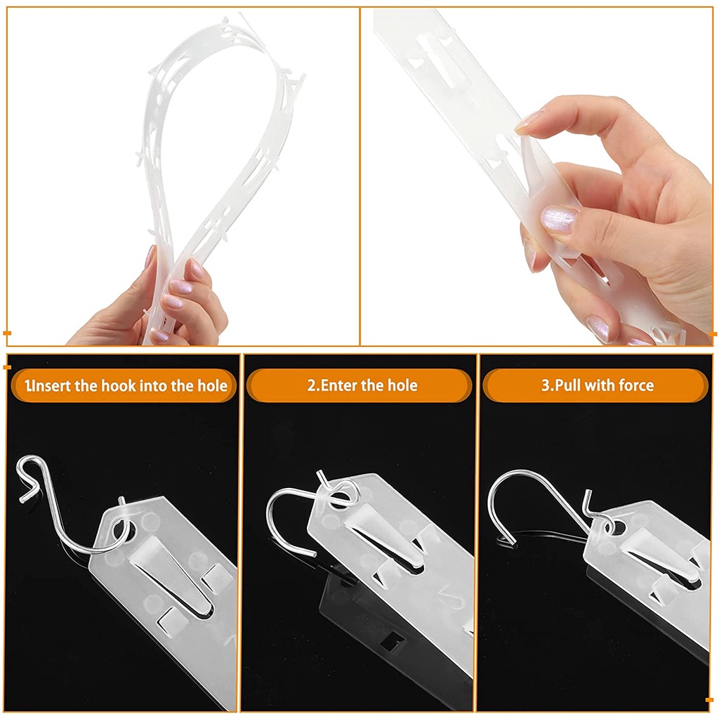 Supermarket Snack Plastic Pp Clear Long Display Hanging Strips With Clips