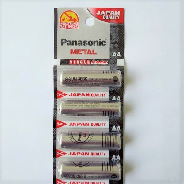 Baterai AA panasonic metal baterai remot batre jam panasonic silver abc batrei panasonic biru