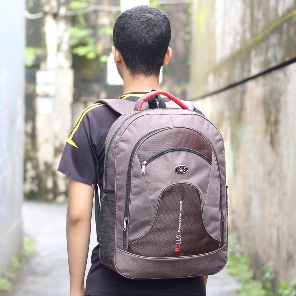 Tas Polo SMP SMA Cowok Backpack Gendong Laptop Laki-Laki Multifungsi