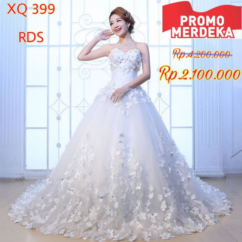 Gaun Pengantin BARU XQ 399